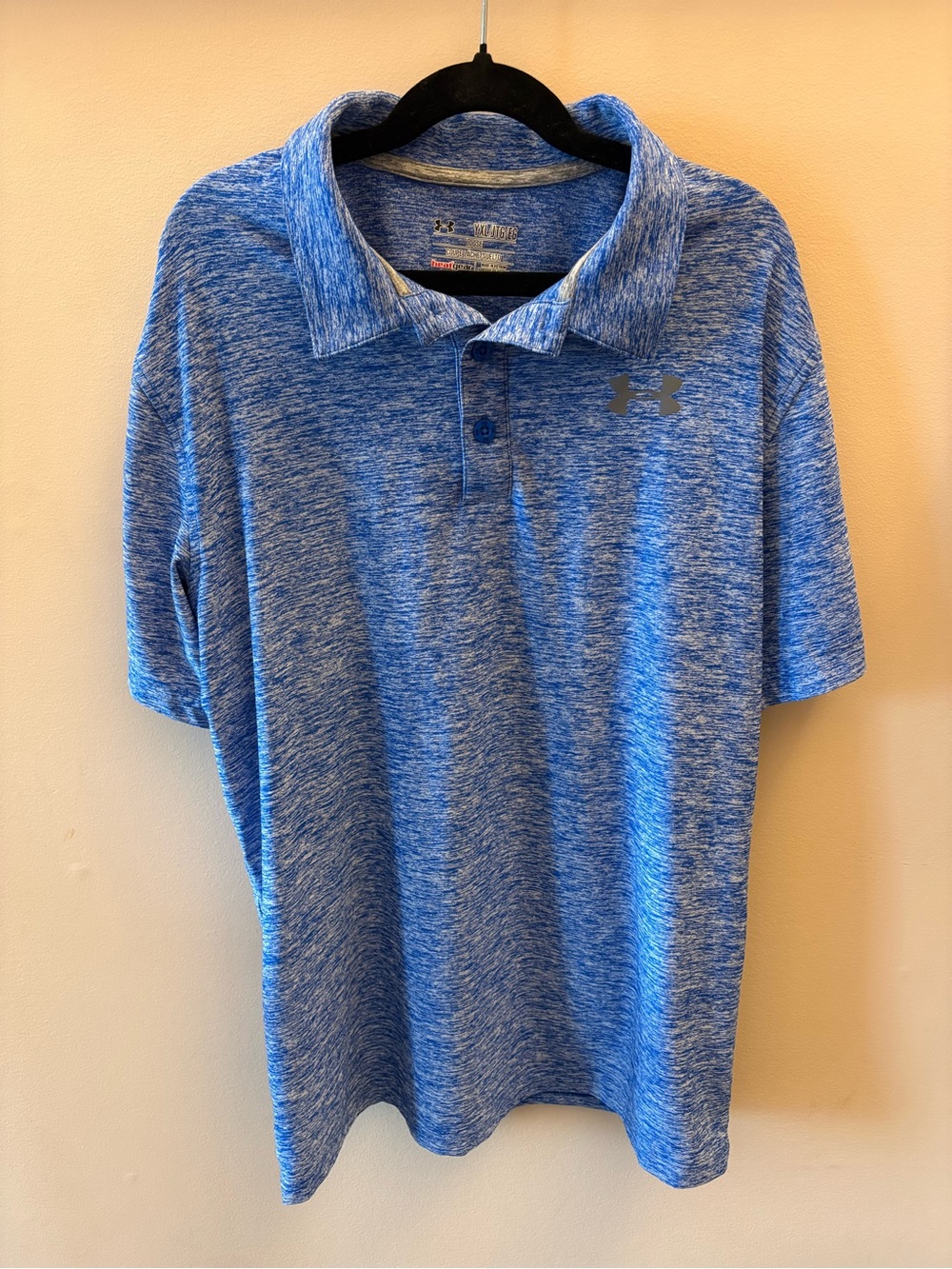Under Armour Youth XL Blue Heather Polo Shirt